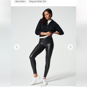 NWT Spanx Black Faux Leather Leggings
